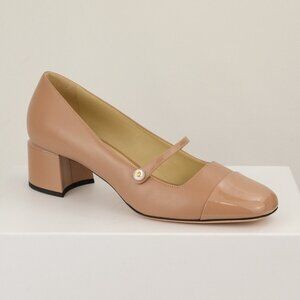 Jimmy Choo Elisa 45 Leather Pumps, Ballet Pink, EU 38.5/US 8.5